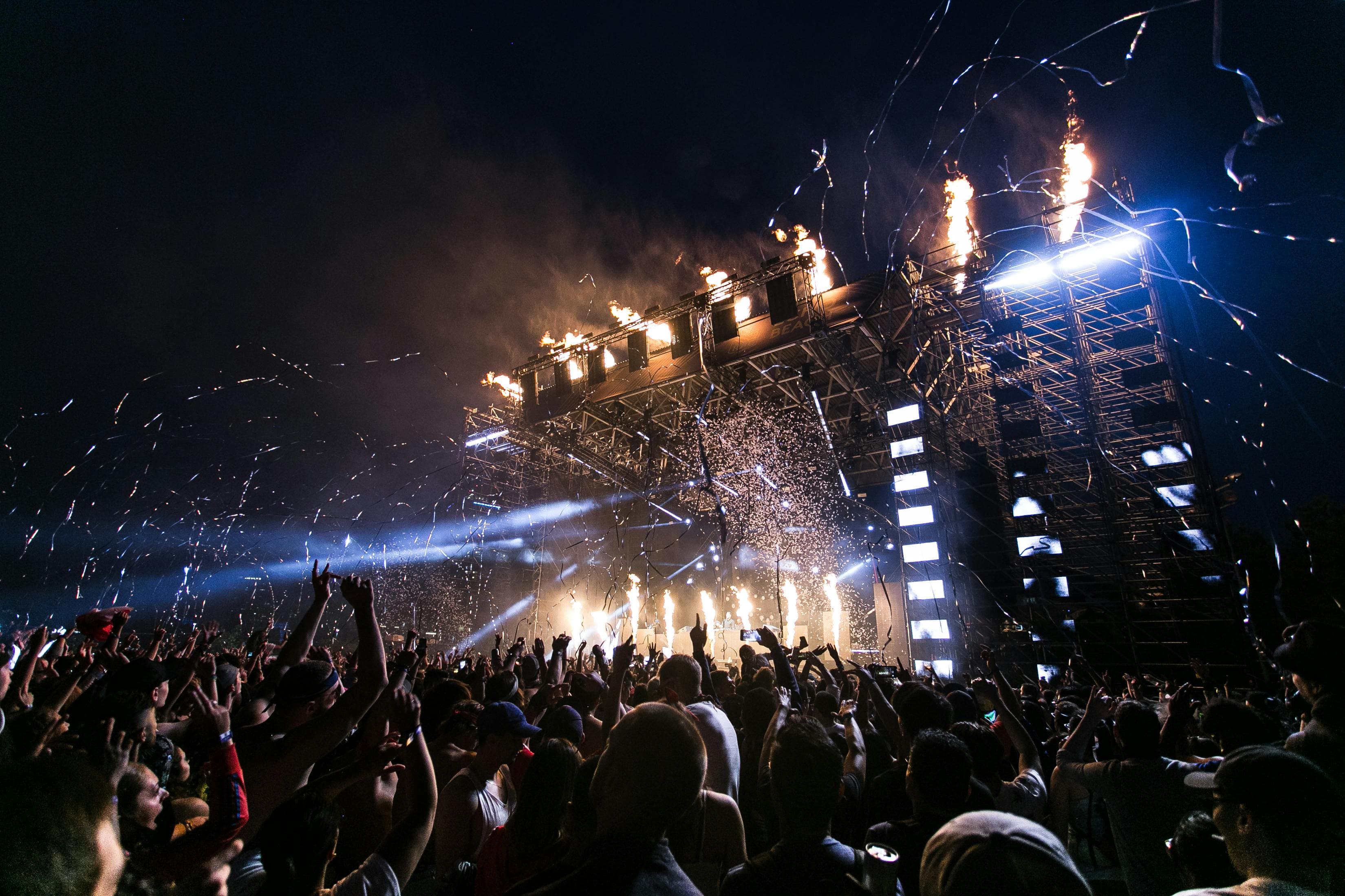 Crowd enjoying a live event